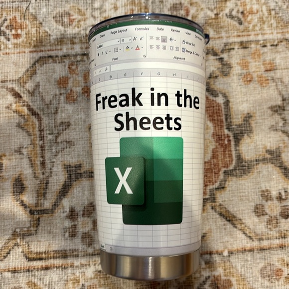 New In Box Excel Lovers Travel Mug - Picture 2 of 6